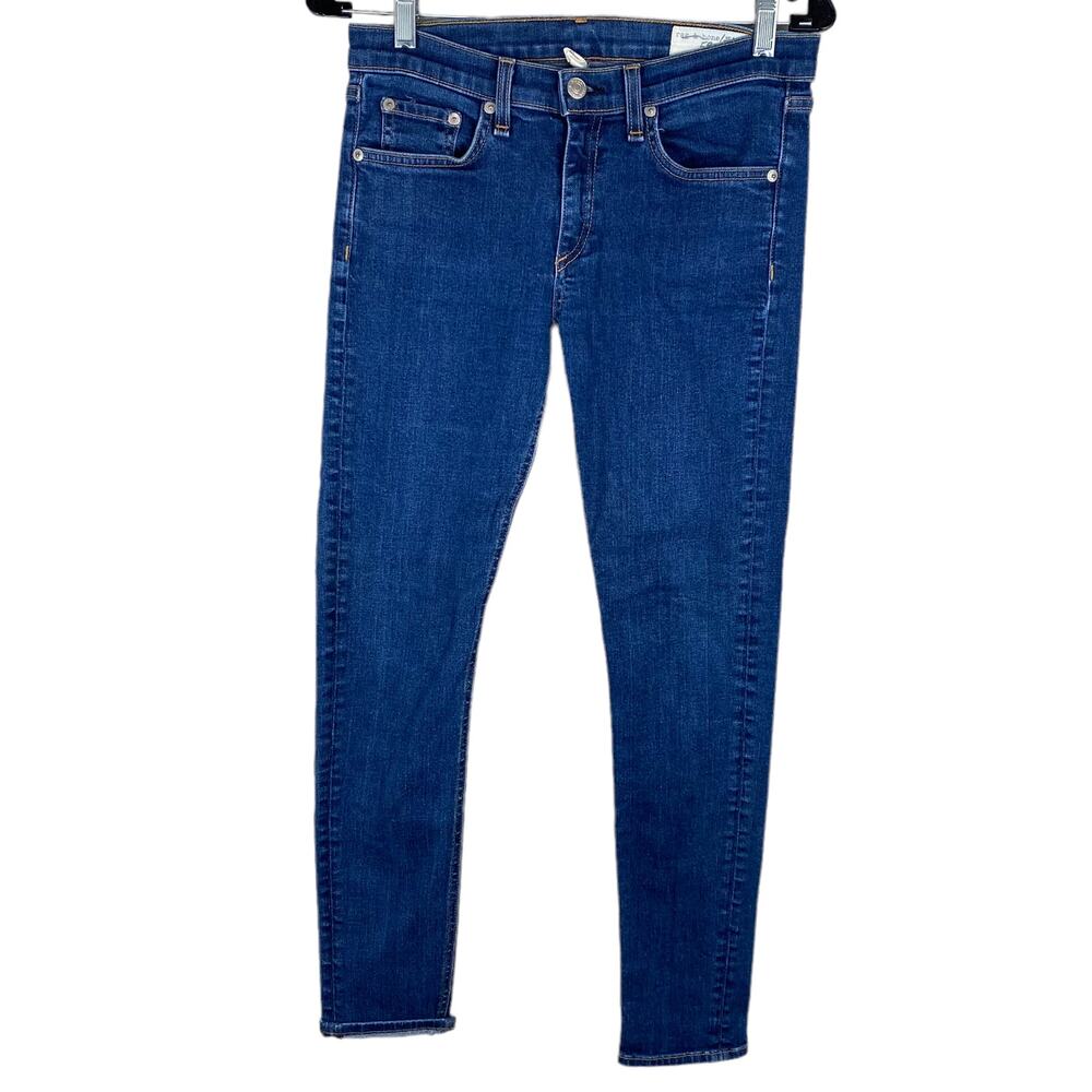 Rag & Bone Capri Ankle Cypress Medium Wash Jeans Size 29 Mid Rise 27.5" Inseam